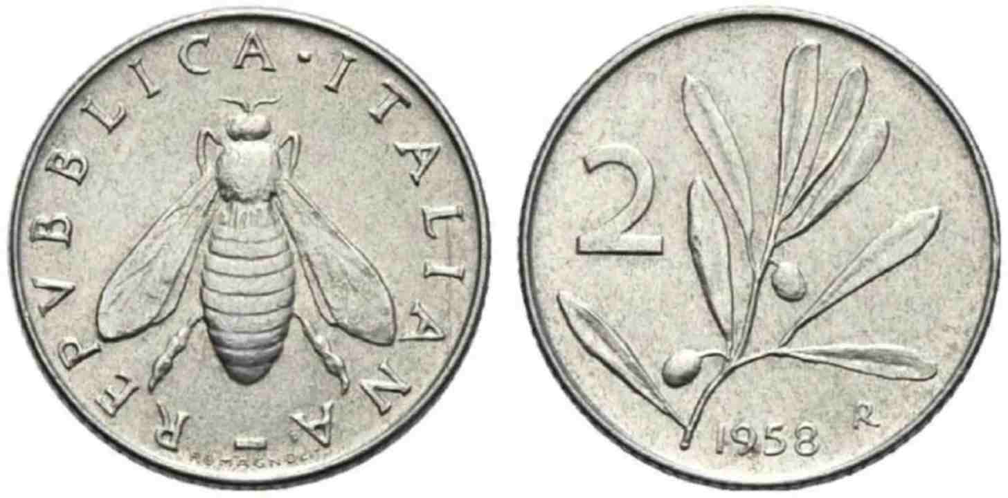 Moneta 2 lire ape