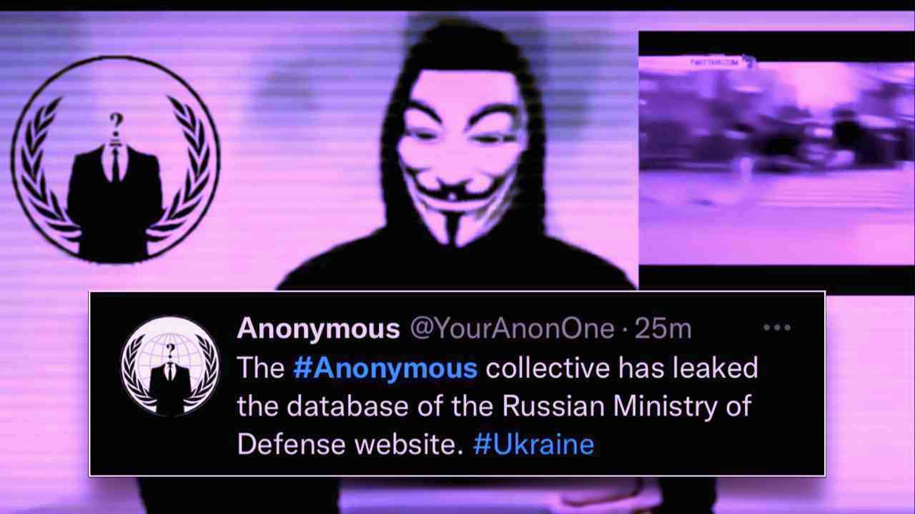 Anonymous attacca russia ucraina guerra prende ministero difesa database